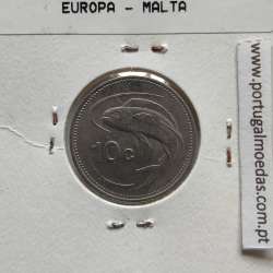 Malta 10 Cents 1986 Cupro-niquel, World Coins Malta KM 76, Coin of 10 Cents 1986 Copper-nickel