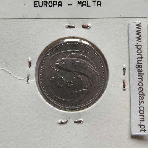 Malta 10 Cents 1986 Cupro-niquel, World Coins Malta KM 76, Coin of 10 Cents 1986 Copper-nickel