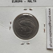 Malta 10 Cents 1986 Cupro-niquel, World Coins Malta KM 76, Coin of 10 Cents 1986 Copper-nickel