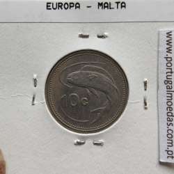 Malta 10 Cents 1986 Cupro-niquel, World Coins Malta KM 76, Coin of 10 Cents 1986 Copper-nickel
