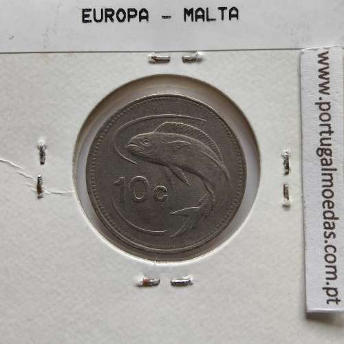 Malta 10 Cents 1992 Cupro-niquel, World Coins Malta KM 96, Coin of 10 Cents 1992 Copper-nickel