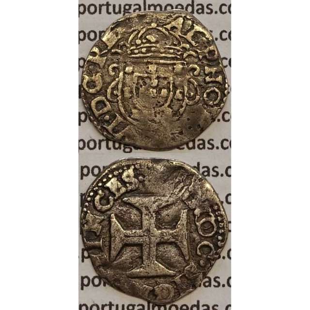 MOEDA MEIO TOSTÃO PRATA 1656-1667 (BC) - D. AFONSO VI