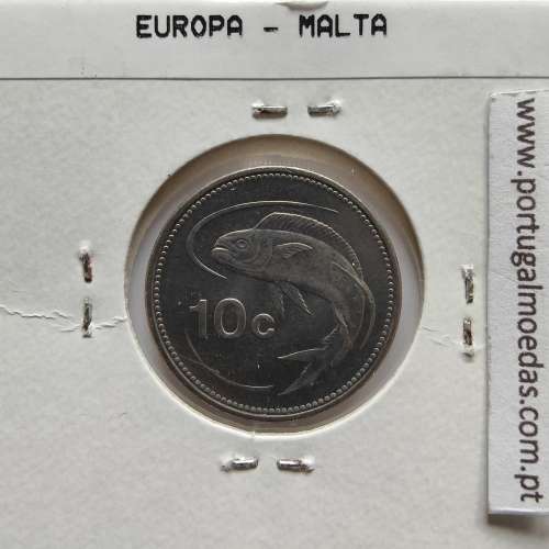 Malta 10 Cents 1998 Cupro-niquel, World Coins Malta KM 96, Coin of 10 Cents 1998 Copper-nickel