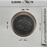 Malta 10 Cents 1998 Cupro-niquel, World Coins Malta KM 96, Coin of 10 Cents 1998 Copper-nickel