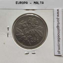 Malta 25 Cents 1991 Cupro-niquel, World Coins Malta KM 97, Coin of 10 Cents 1991 Copper-nickel