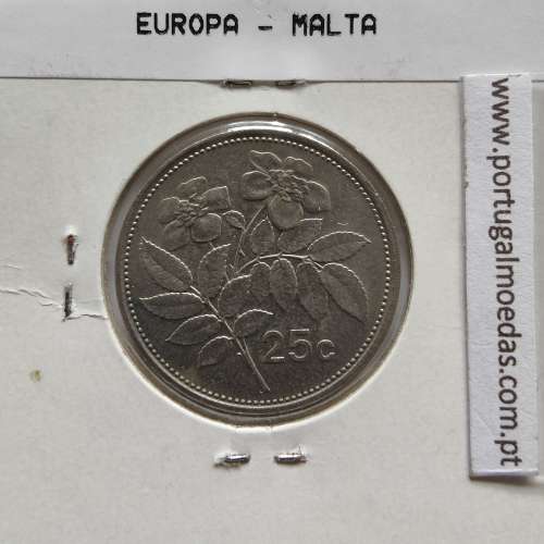 Malta 25 Cents 1991 Cupro-niquel, World Coins Malta KM 97, Coin of 10 Cents 1991 Copper-nickel