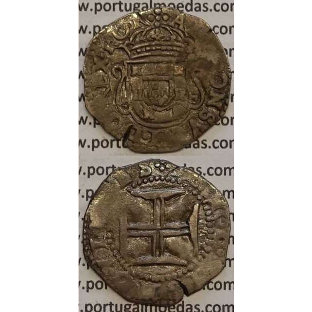 MOEDA TOSTÃO PRATA 1656-1667 (BC+) - D. AFONSO VI