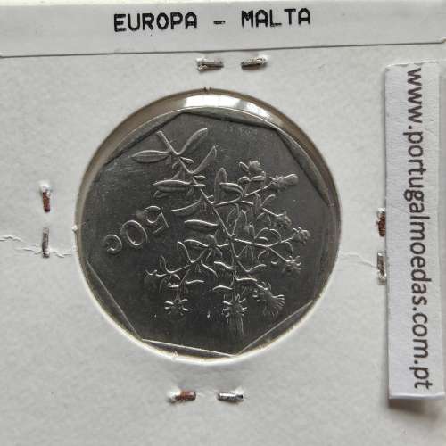 Malta 50 Cents 1991 Cupro-niquel, World Coins Malta KM 98, Coin of 50 Cents 1991 Copper-nickel