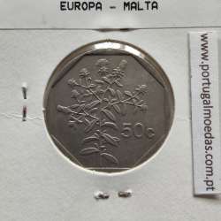 Malta 50 Cents 1992 Cupro-niquel, World Coins Malta KM 98, Coin of 50 Cents 1992 Copper-nickel