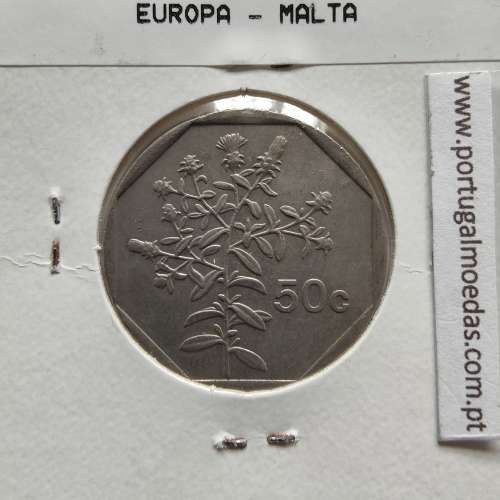 Malta 50 Cents 1992 Cupro-niquel, World Coins Malta KM 98, Coin of 50 Cents 1992 Copper-nickel