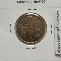Mónaco 20 Centimes 1979 Bronze - Alumínio, World Coins Monaco KM 143, coin 20 Centimes 1979 Aluminium-Bronze