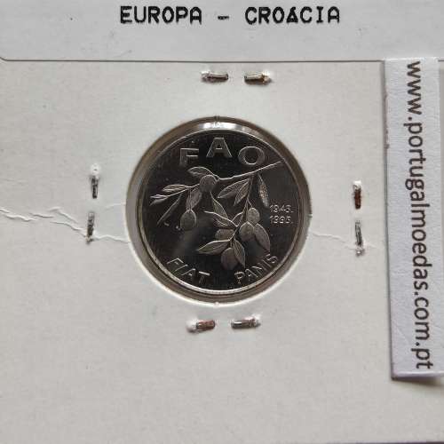 Croácia 20 Lipa 1995 Aço-Niquel, World Coins Croatia KM 18, coin of 20 Lipa 1995 Nickel plated steel
