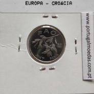 Croácia 20 Lipa 1995 Aço-Niquel, World Coins Croatia KM 18, coin of 20 Lipa 1995 Nickel plated steel