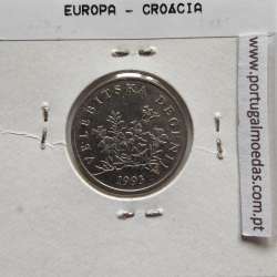 Croácia 50 Lipa 1993 Aço-Niquel, World Coins Croatia KM 8, coin of 50 Lipa 1993 Nickel plated steel