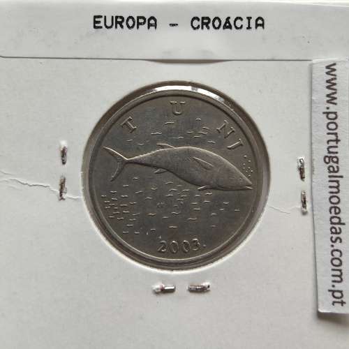 Croácia 2 Kune 2003 Zinco cupro niquel, World Coins Croatia KM 10, coin of 2 Kune 2003 Zinc cupro nickel