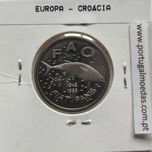 Croácia 2 Kune 1995 Zinco cupro niquel, World Coins Croatia KM 22, coin of 2 Kune 1995 Zinc cupro nickel