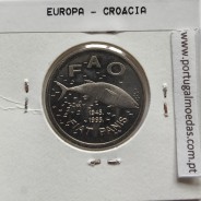 Croácia 2 Kune 1995 Zinco cupro niquel, World Coins Croatia KM 22, coin of 2 Kune 1995 Zinc cupro nickel