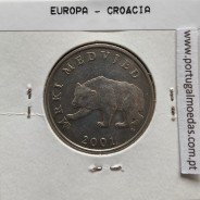 Croácia 5 Kuna 2001 Zinco cupro niquel, World Coins Croatia KM 11, coin of 5 Kuna 2001 Zinc cupro nickel