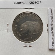 Croácia 5 Kuna 2007 Zinco cupro niquel, World Coins Croatia KM 11, coin of 5 Kuna 2007 Zinc cupro nickel