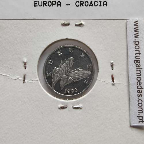 Croácia 1 Lipa 1993 Alumínio, World Coins Croatia KM 3, coin of 1 lipa 1993 Aluminium