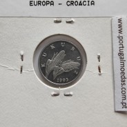 Croácia 1 Lipa 1993 Alumínio, World Coins Croatia KM 3, coin of 1 lipa 1993 Aluminium