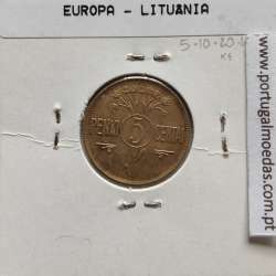 Lituânia 5 Centai 1925 Bronze Alumínio, World Coins Lithuania KM 72, coin of 5 centai 1925 Aluminium-bronze