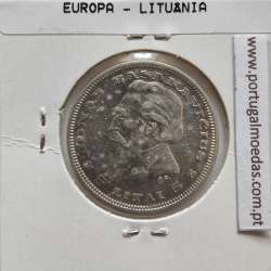 Lituânia 5 Litai 1936 Prata, World Coins Lithuania KM 82, coin of 5 litai 1936 Silver