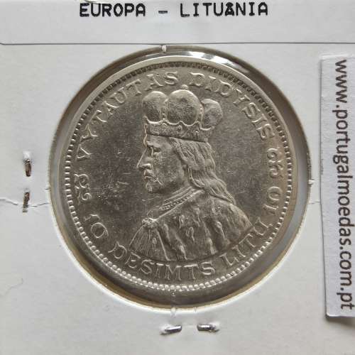 Lituânia 10 Litu 1936 Prata, World Coins Lithuania KM 83, coin of 10 litu 1936 Silver