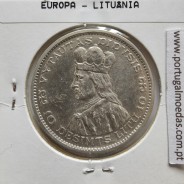 Lituânia 10 Litu 1936 Prata, World Coins Lithuania KM 83, coin of 10 litu 1936 Silver