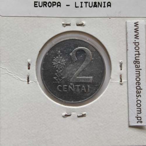 Lituânia 2 Centai 1991 Aluminío, World Coins Lithuania KM 86, coin of 2 centai 1991 Aluminium