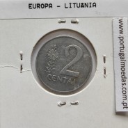 Lituânia 2 Centai 1991 Aluminío, World Coins Lithuania KM 86, coin of 2 centai 1991 Aluminium