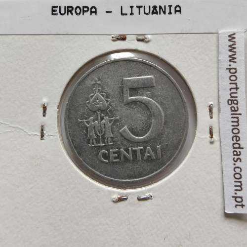 Lituânia 5 Centai 1991 Aluminío, World Coins Lithuania KM 87, coin of 5 centai 1991 Aluminium