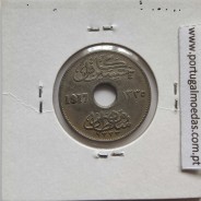 Egito 5 milésimos 1917 - 1335 Cupro-Niquel,  Egypt coin of 5 milliemes 1917 - 1335 Copper-Nickel, World Coins Egypt KM 315