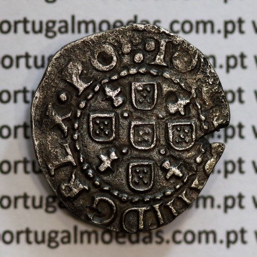 Meio Tostão prata 1641 de D. João IV, Inédito, no anverso pontos por baixo da Flor de Lis, ✤IOANNES IIII DG REX.PO, Muito Rara