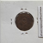 Egito 5 milésimos 1938 - 1357 Bronze,  Egypt coin of 5 milliemes 1938 - 1357 Bronze, World Coins Egypt KM 360