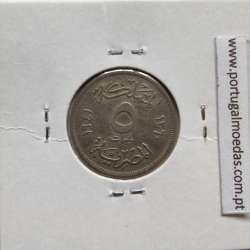 Egito 5 milésimos 1941 - 1360 Cupro-Niquel,  Egypt coin of 5 milliemes 1941 - 1360 Copper-Nickel, World Coins Egypt KM 363