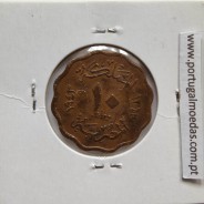 Egito 10 milésimos 1943 - 1362 Bronze,  Egypt coin of 10 milliemes 1943 - 1362 Bronze, World Coins Egypt KM 361