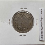 Egito 10 milésimos 1941 - 1360 Cupro-Niquel,  Egypt coin of 10 milliemes 1941 - 1360 Copper-Nickel, World Coins Egypt KM 364
