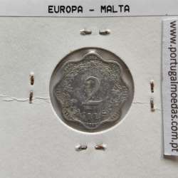 Malta 2 mils 1972 Alumínio, World Coins Malta KM 5, coin of 2 mils 1972 Aluminium