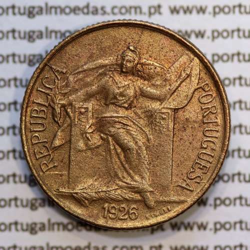 50 Centavos 1926 Bronze-Alumínio, $50 centavos 1926 Alumínio-Bronze Republica Portuguesa, (Bela), World Coins Portugal  KM 575
