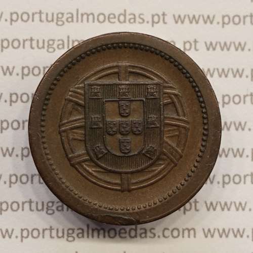 5 centavos 1920 Bronze, $05 centavos 1920 Republica Portuguesa, (MBC+/Bela-), World Coins Portugal  KM 569