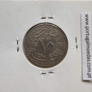 Egito 10 milésimos 1935 - 1354 Cupro-Niquel,  Egypt coin of 10 milliemes 1935 - 1354 Copper-Nickel, World Coins Egypt KM 347
