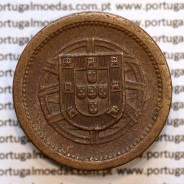 5 centavos 1920 Bronze, $05 centavos 1920 Republica Portuguesa, (MBC+), World Coins Portugal  KM 569