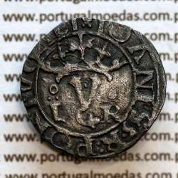 Portugal silver coin Vintém of  D. João III 1521-1557, 20 reais, "LyR", Legend: ⵘ IOANES•3•R:PORTVGALI / ⵘ IOANES•3•R:PORTVGALI