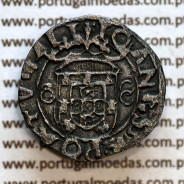 Vintém prata de D. João III 1521-1557, (20 Reais prata) "LyR", Legenda: ⵘ IOANES•3•R:PORTVGALI / ⵘ IOANES•3•R:PORTVGALI
