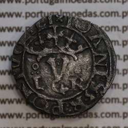 Portugal silver coin Vintém of  D. João III 1521-1557, 20 reais, "LyR", Legend: ⵘ IOANES•3•R:PORTVGALI / ⵘ IOANES•3•R:PORTVGALI