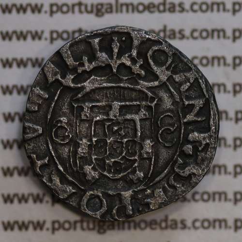 Portugal silver coin Vintém of  D. João III 1521-1557, 20 reais, "LyR", Legend: ⵘ IOANES•3•R:PORTVGALI / ⵘ IOANES•3•R:PORTVGALI