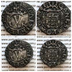 Portugal silver coin Vintém of  D. João III 1521-1557, 20 reais, "LyR", Legend: ⵘ IOANES•3•R:PORTVGALI / ⵘ IOANES•3•R:PORTVGALI