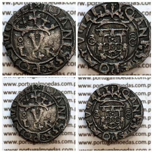 Vintém prata de D. João III 1521-1557, (20 Reais prata) "LyR", Legenda: ⵘ IOANES•3•R:PORTVGALI / ⵘ IOANES•3•R:PORTVGALI