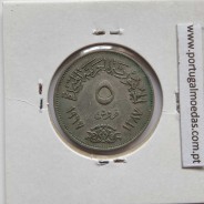 Egito 5 Piastras 1967 - 1387 Cupro-Niquel,  Egypt coin of 5 piastres 1967 - 1387 Copper-Nickel, World Coins Egypt KM 412